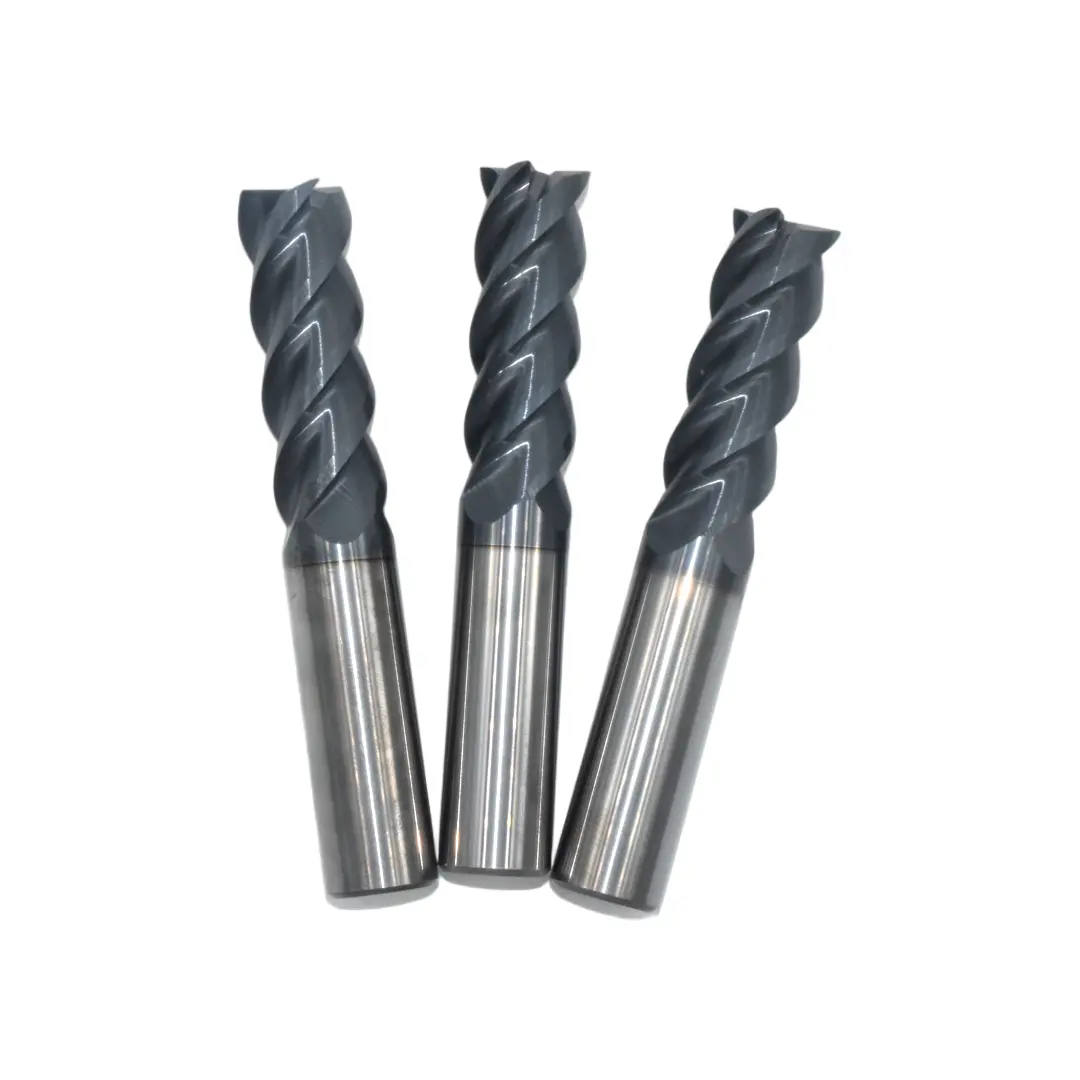 4-Flute Solid Carbide Flat End Mills